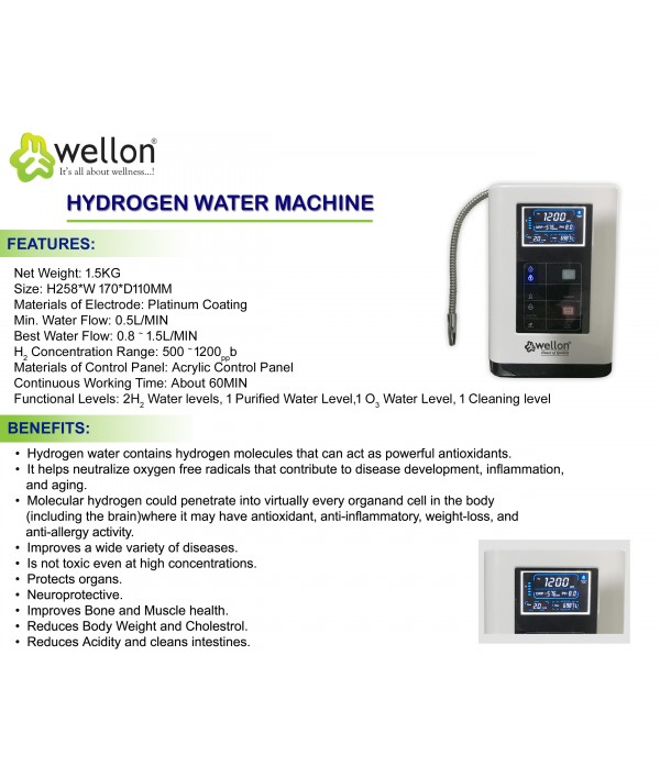 Wellon Hydrogen Water  Machine 